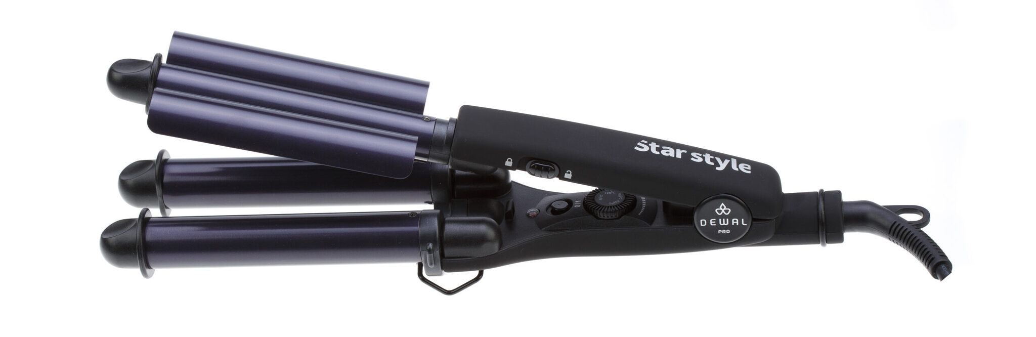 Плойка для волос Star Style тройная с терморегулятором (22/19/22 мм) DEWAL 03-020 - 1