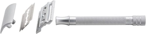 Cтанок Т- образный для бритья MERKUR хромированный, длинная ручка, лезвие в комплекте (1 шт) - 1