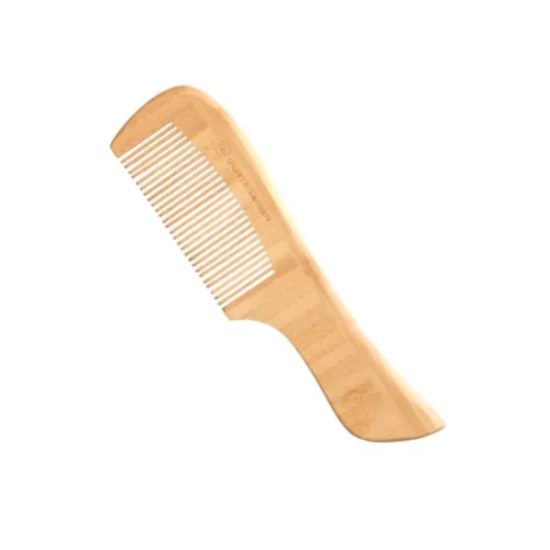 Гребень для волос бамбуковый с ручкой изогнутый - 1