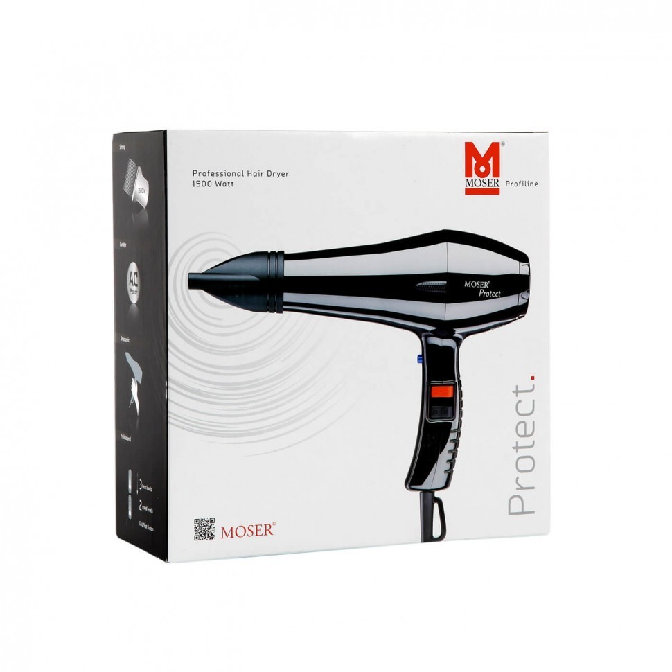 Профессиональный фен для волос Moser Protect 4360-0050  Черный - 4