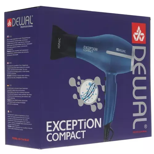 Фен 2200 Вт EXCEPTION Compact DEWAL 03-114 Blue - 8