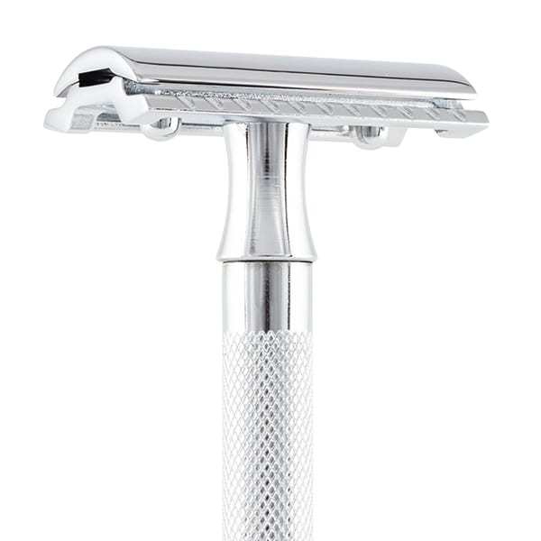 Станок Т- образный для бритья хромированный, с удлиненной ручкой, лезвие в комплекте (1 шт) Merkur 9023001 - 3