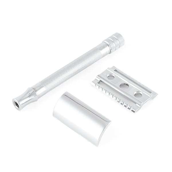 Станок Т- образный для бритья хромированный, с удлиненной ручкой, лезвие в комплекте (1 шт) Merkur 9023001 - 4