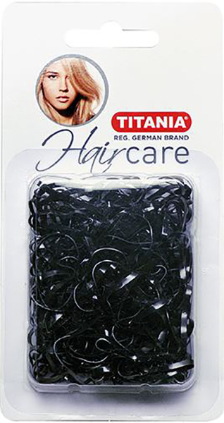 Резинки силиконовые для причесок 150 штук черные TITANIA Черный - 1