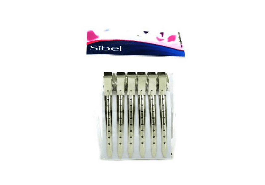 Зажимы для волос Sibel 9340632 (9см, металлические, 12 штук) - 2