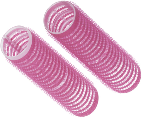 Бигуди-липучки розовые d 24 мм x 63 мм (10 шт) DEWAL BEAUTY DBL24 - 1