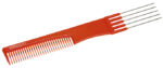 Расческа для начеса с металлическими зубцами оранжевая DEWAL BEAUTY DBO6506 - 1