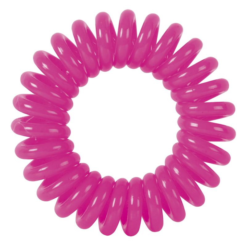 Резинки для волос "Пружинка" цвет розовый (3 шт) DEWAL BEAUTY DBR08 - 1