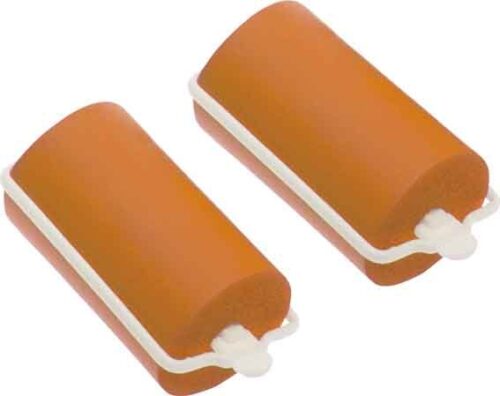 Бигуди резиновые оранжевые d 32 мм x 70 мм (10 шт) DEWAL BEAUTY DBRZ32 - 1