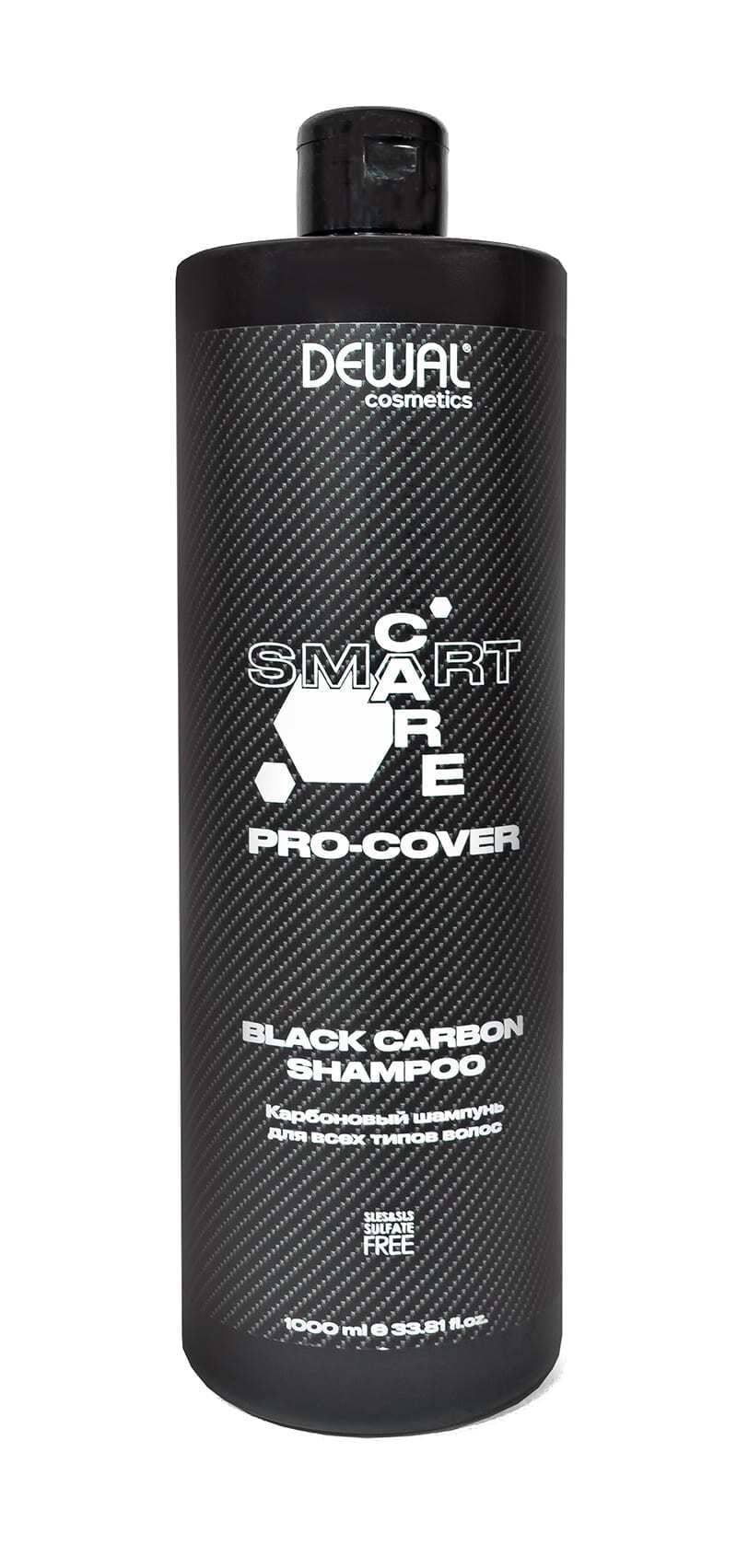 Карбоновый шампунь для всех типов волос SMART CARE PRO-COVER Black Carbon Shampoo, 1000 мл DEWAL Cosmetics DCP20502 - 1