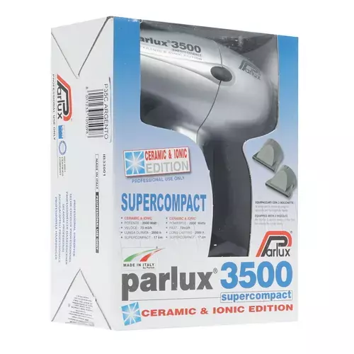 Профессиональный фен Parlux 3500 Supercompact 0901-3500 ion silver - 9