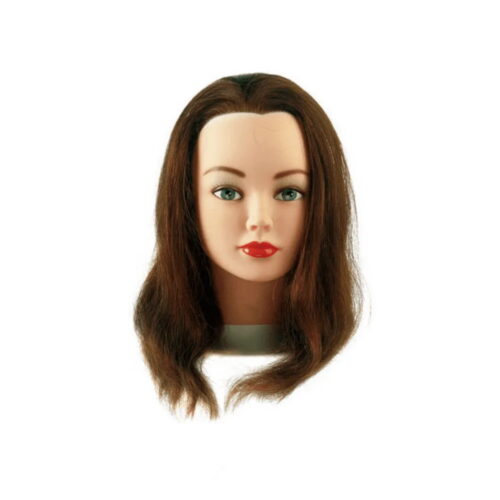 Голова учебная "шатенка" (натуральные волосы, 30-35см) CATHY Sibel 0040301 - 1