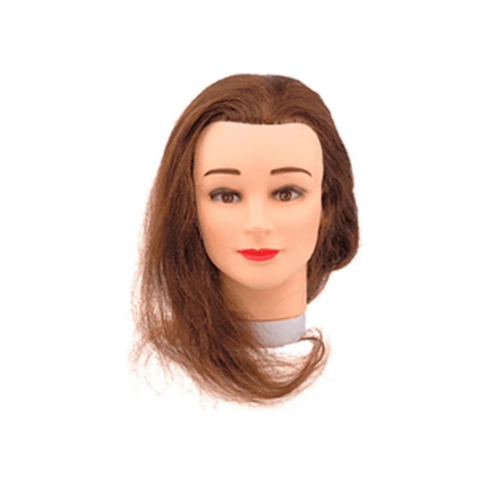Голова учебная "шатенка" (натуральные волосы, 35-40см) STUDENT Sibel 0030201 - 1