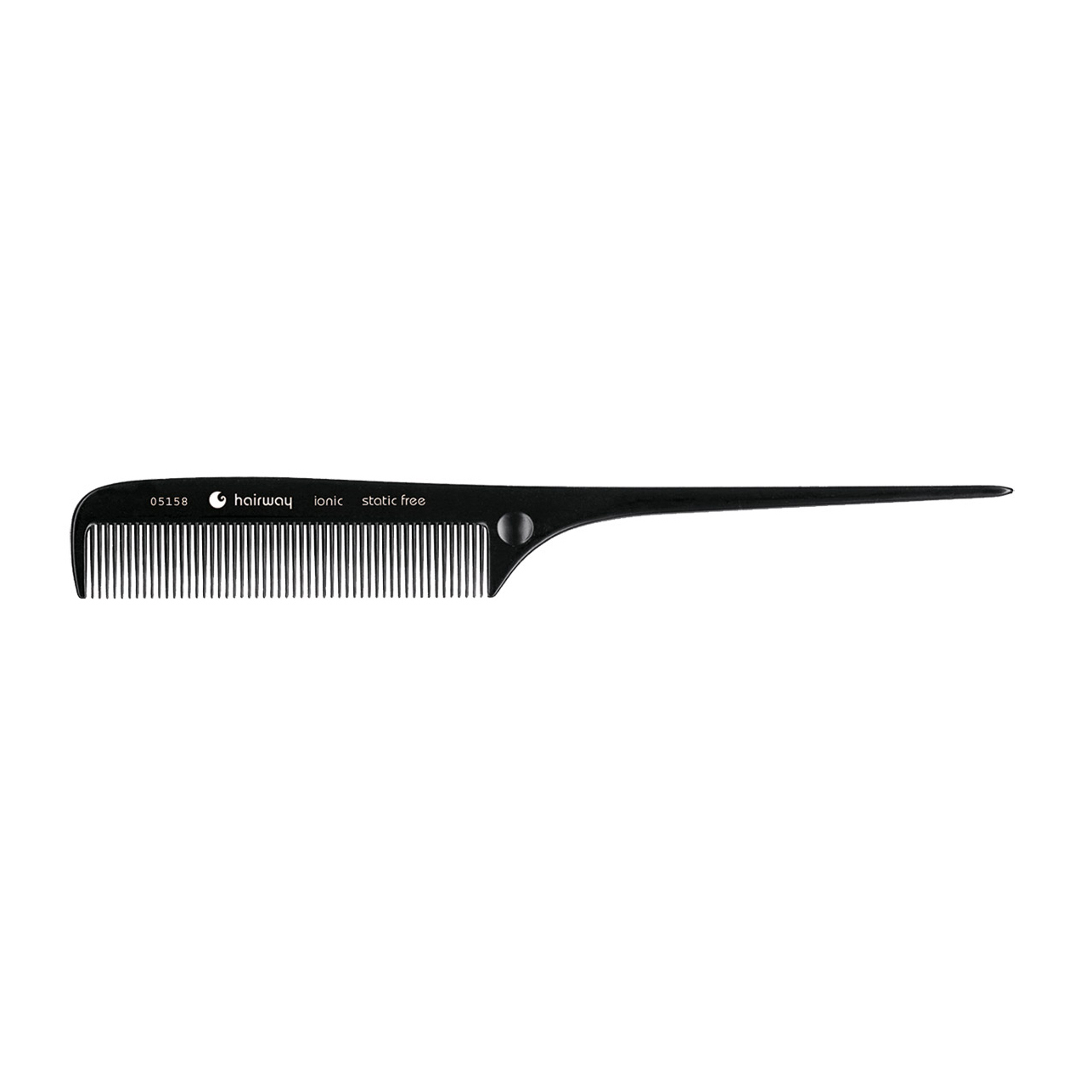 Hairway 05158 Static Free расческа с ручкой (22.5см, ионная, черный) - 4