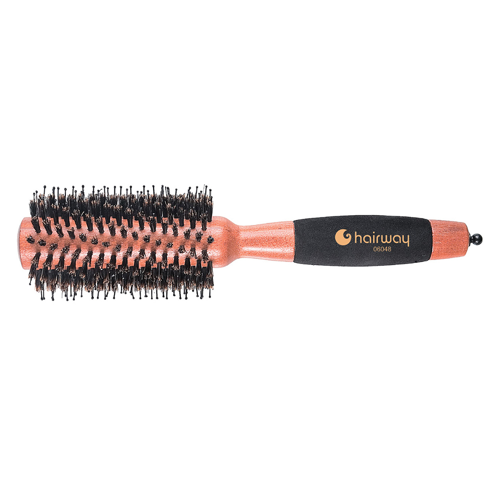 Hairway 06048 Helix брашинг для волос (28мм, деревянный, натуральная щетина) - 1
