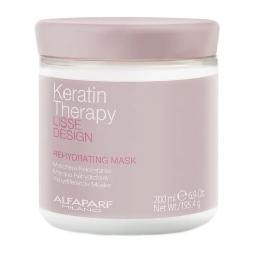 Кератиновая увлажняющая восстанавливающая маска для волос ALFAPARF LISSE DESIGN REHYDRATING MASK, 200мл 15441 - 1