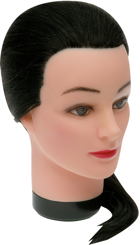 Голова-манекен учебная "брюнетка" для парикмахеров DEWAL M-4151L-401 - 1
