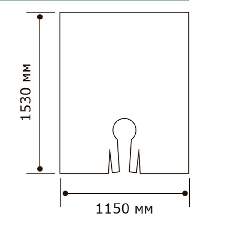 Пеньюар одноразовый прозрачный 115 х 153 мм (50 шт) DEWAL ME0007 - 2