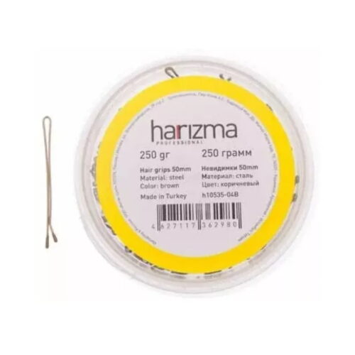Невидимки Harizma 50 мм прямые коричневые 250 грамм - 1