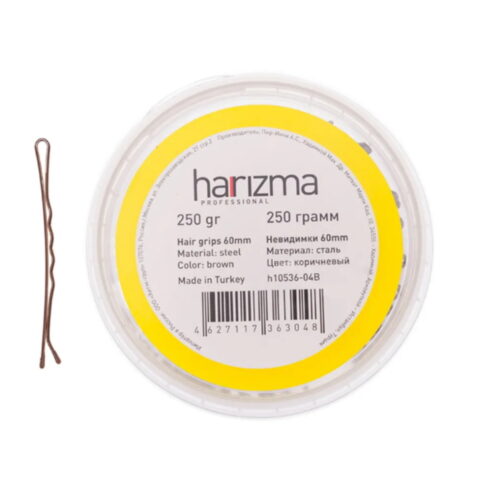 Невидимки Harizma 60 мм волна коричневые 250 грамм - 1