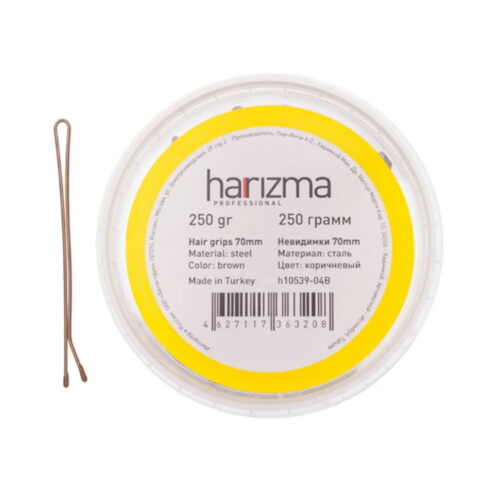 Невидимки Harizma 70 мм прямые коричневые 250 грамм, h10539-04B - 1