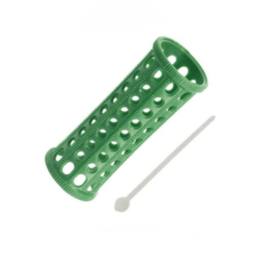 Пластиковые бигуди Sibel 4600632 (25мм, с шпильками, зеленые, 10шт) - 1