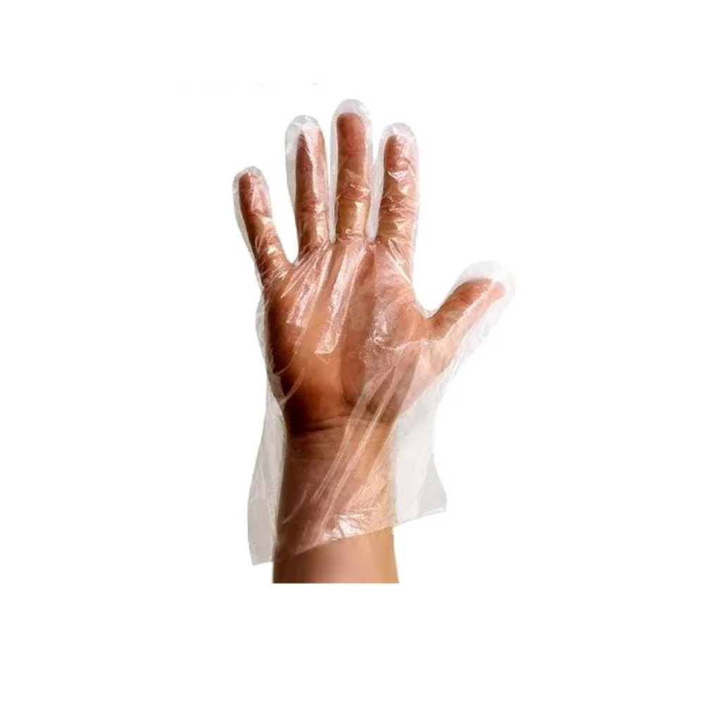 Полиэтиленовые перчатки Harizma (прозрачные, 100шт, размер M) h10985 - 1