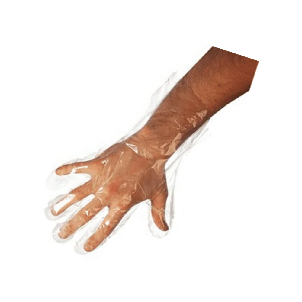 Полиэтиленовые перчатки Sibel 0931001 (прозрачные, 50шт, размер М) - 1