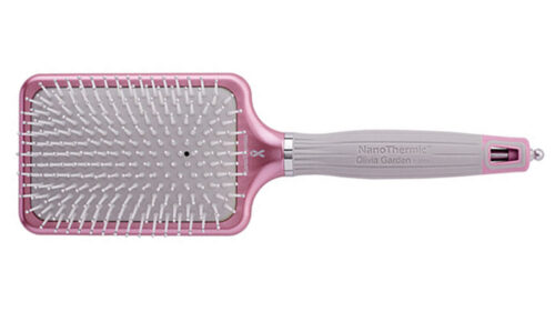 Щетка для волос широкая Olivia Garden NanoThermic роз/сер - 1