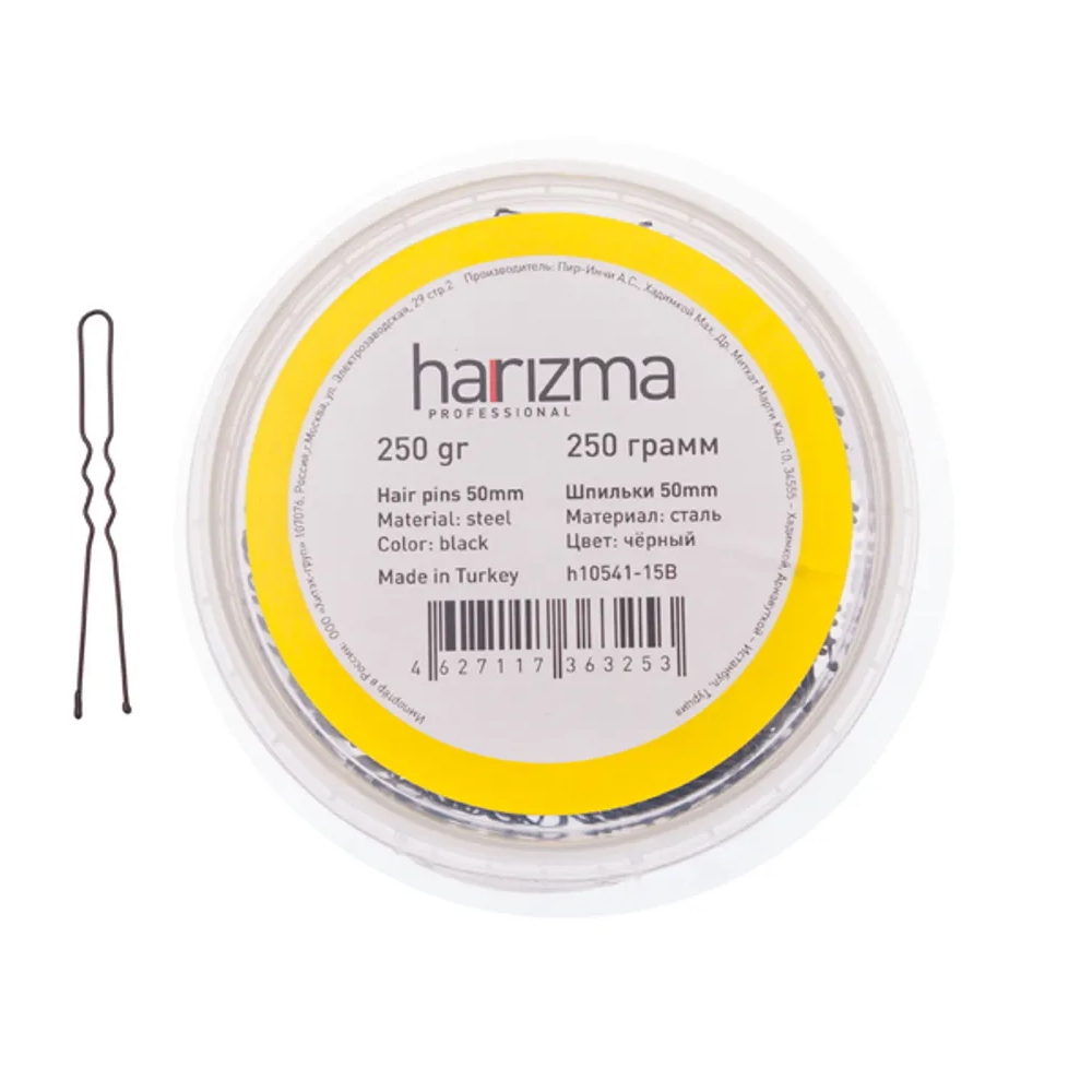 Шпильки Harizma 50 мм волна черные 250 грамм - 1