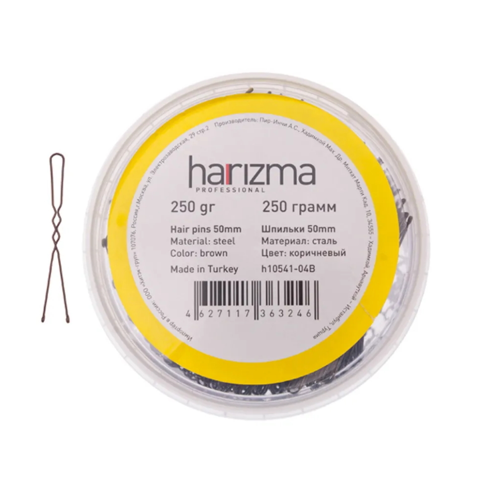 Шпильки Harizma 50 мм волна коричневые 250 грамм - 1