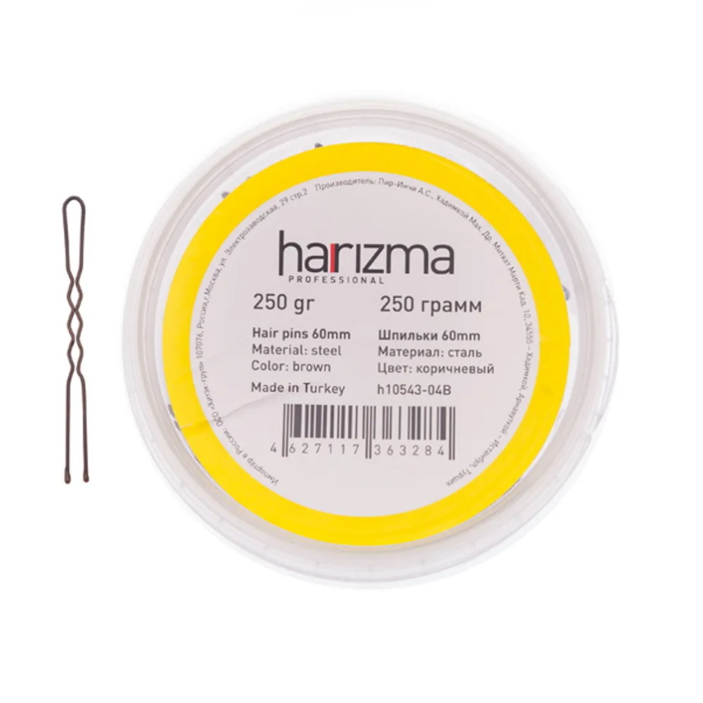 Шпильки Harizma 60 мм волна коричневые 250 грамм - 1