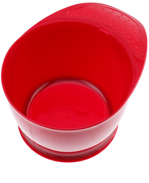 Чаша для краски, красная , с ручкой, с прорезиненной вставкой 320мл DEWAL T-21red - 1